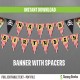 Jake and the Neverland Pirates Happy Birthday Banner with Spacers